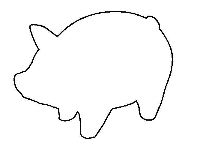 Название: Раскраска Контур свинки.. Категория: Контур свиньи для вырезания. Теги: Контур.