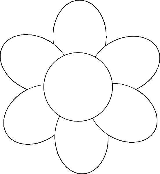 Название: Раскраска Контур цветка. Категория: Контуры цветка для вырезания. Теги: контур, цветы, лепестки.