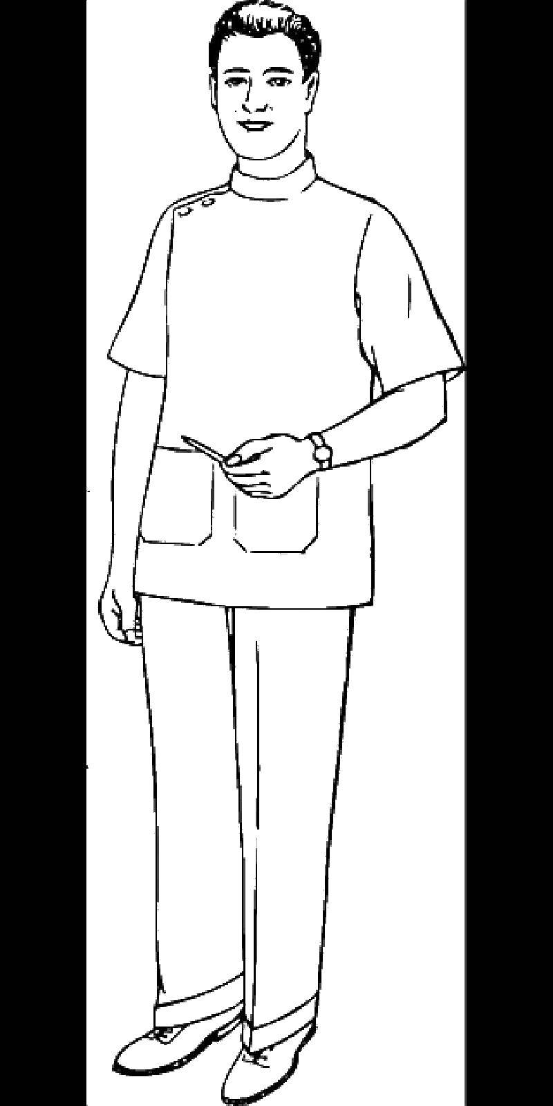 Coloring The doctor in the form of. Category The contours of a person to cut. Tags:  doctor .