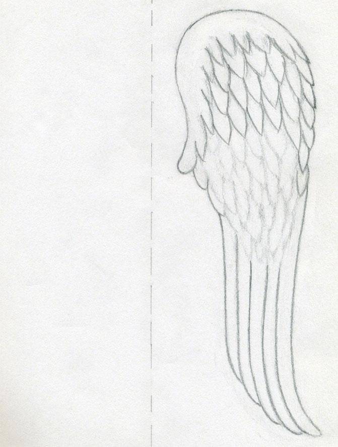 Название: Раскраска Контур крыла. Категория: Контуры ангела для вырезания. Теги: крылья, ангел, контур.