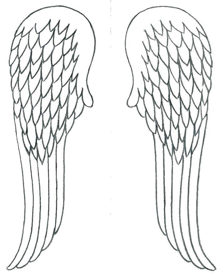 Название: Раскраска Контур крыльев ангела. Категория: Контуры ангела для вырезания. Теги: крылья, ангел, контур.