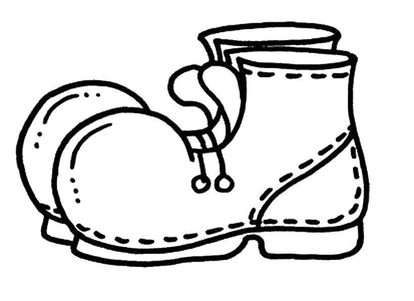 Coloring Shoes. Category clothing. Tags:  clothing, shoes, boots.