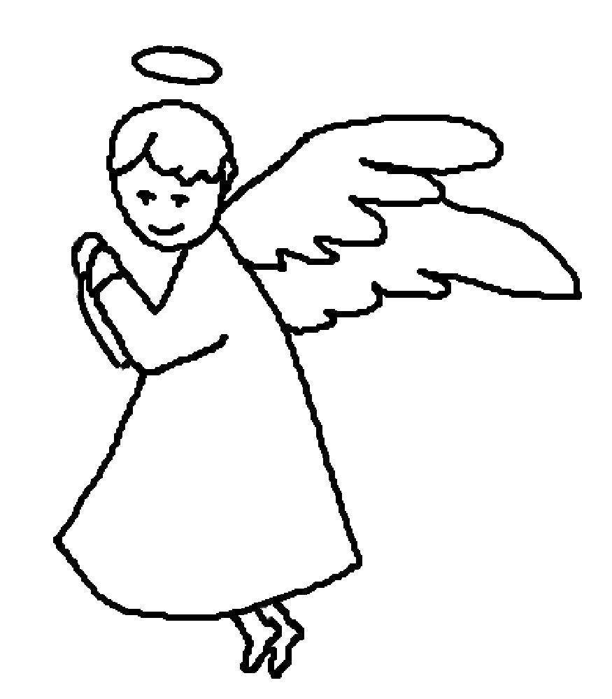 Coloring The contour angel. Category The contours of the angel to clip. Tags:  wings, angel, outline.