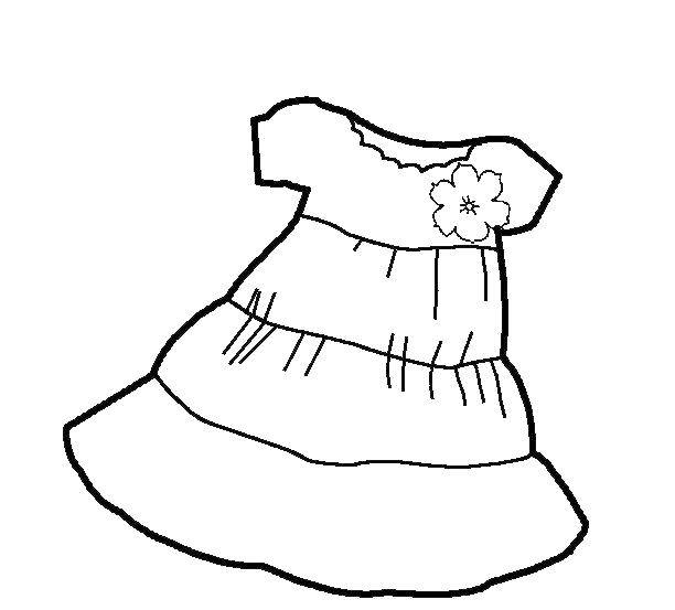Coloring Dress for girl. Category clothing. Tags:  dress dress for girls.