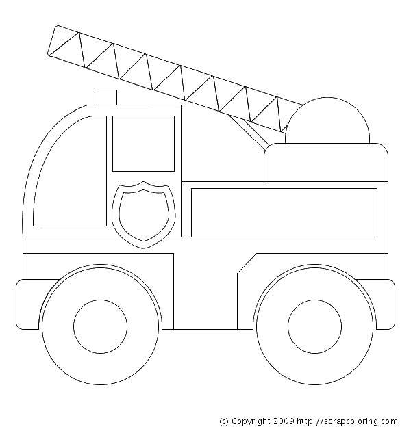Coloring The rescue truck. Category fire truck. Tags:  the car, rescuers.