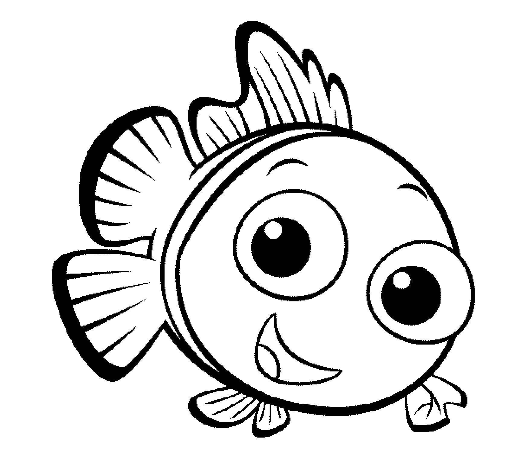 Coloring Funny fish. Category fish. Tags:  Fish, water.