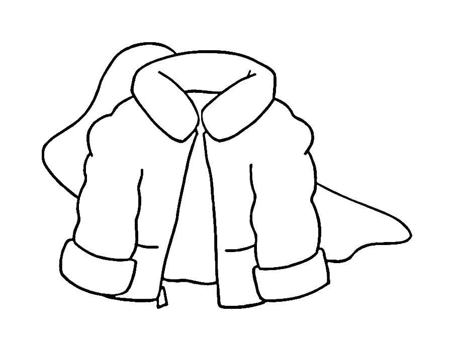 Coloring Winter jacket. Category clothing. Tags:  Clothing, winter, jacket, coat.