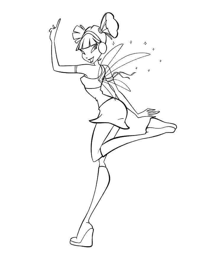 Coloring The Muse fairy. Category fairies. Tags:  fairy, fairies, Musa, Winx.