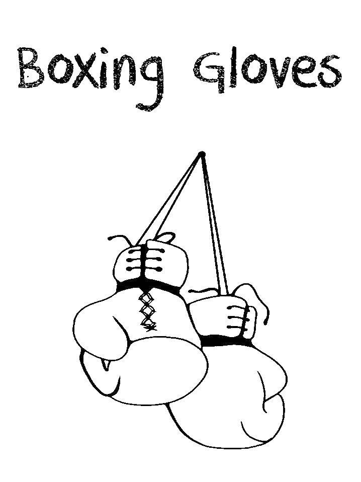 Название: Раскраска Боксерские перчатки. Категория: бокс. Теги: боксер, перчатки.