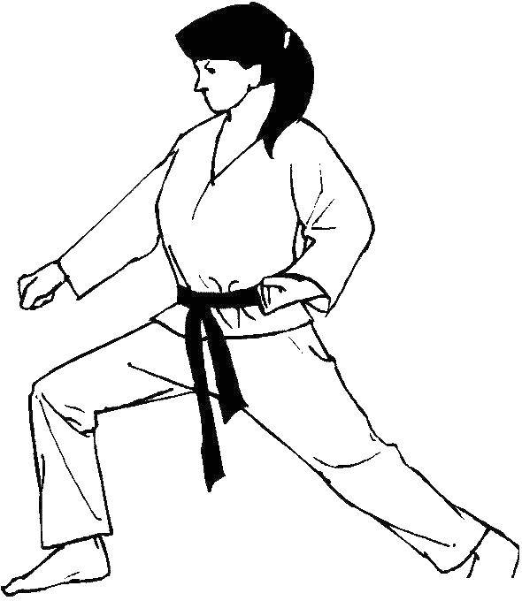 Karate coloring pages