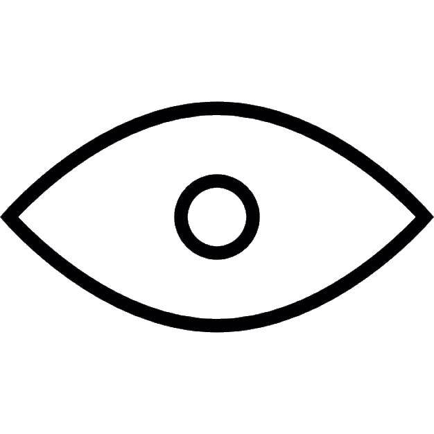 Название: Раскраска Контур глаза и зрачка. Категория: контур глаза. Теги: контур, глаз, зрачок.