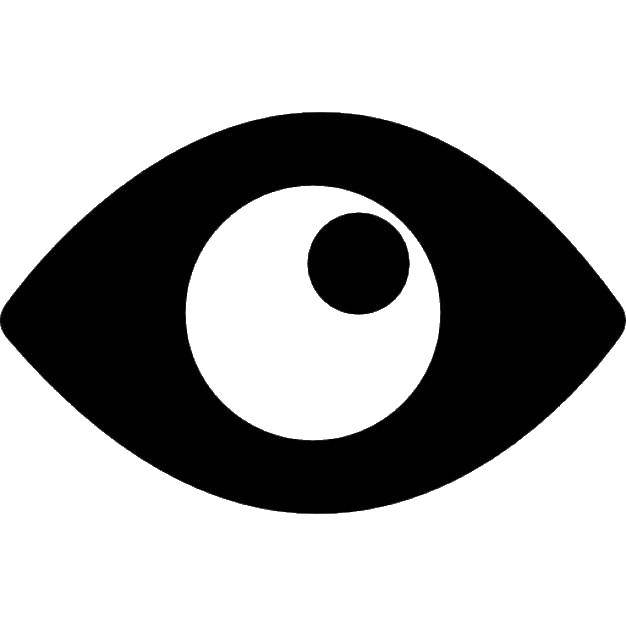 Название: Раскраска Черный контур глаза. Категория: контур глаза. Теги: контур, глаз, зрачок.