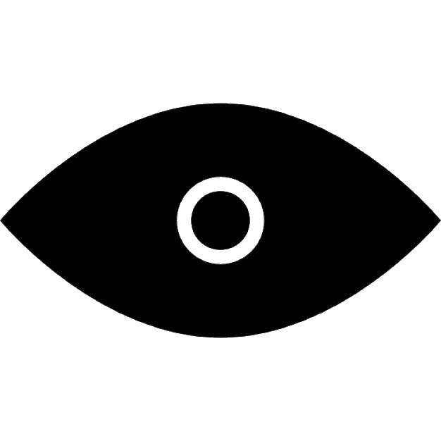 Название: Раскраска Темный контур глаза. Категория: контур глаза. Теги: контур, глаз, зрачок.