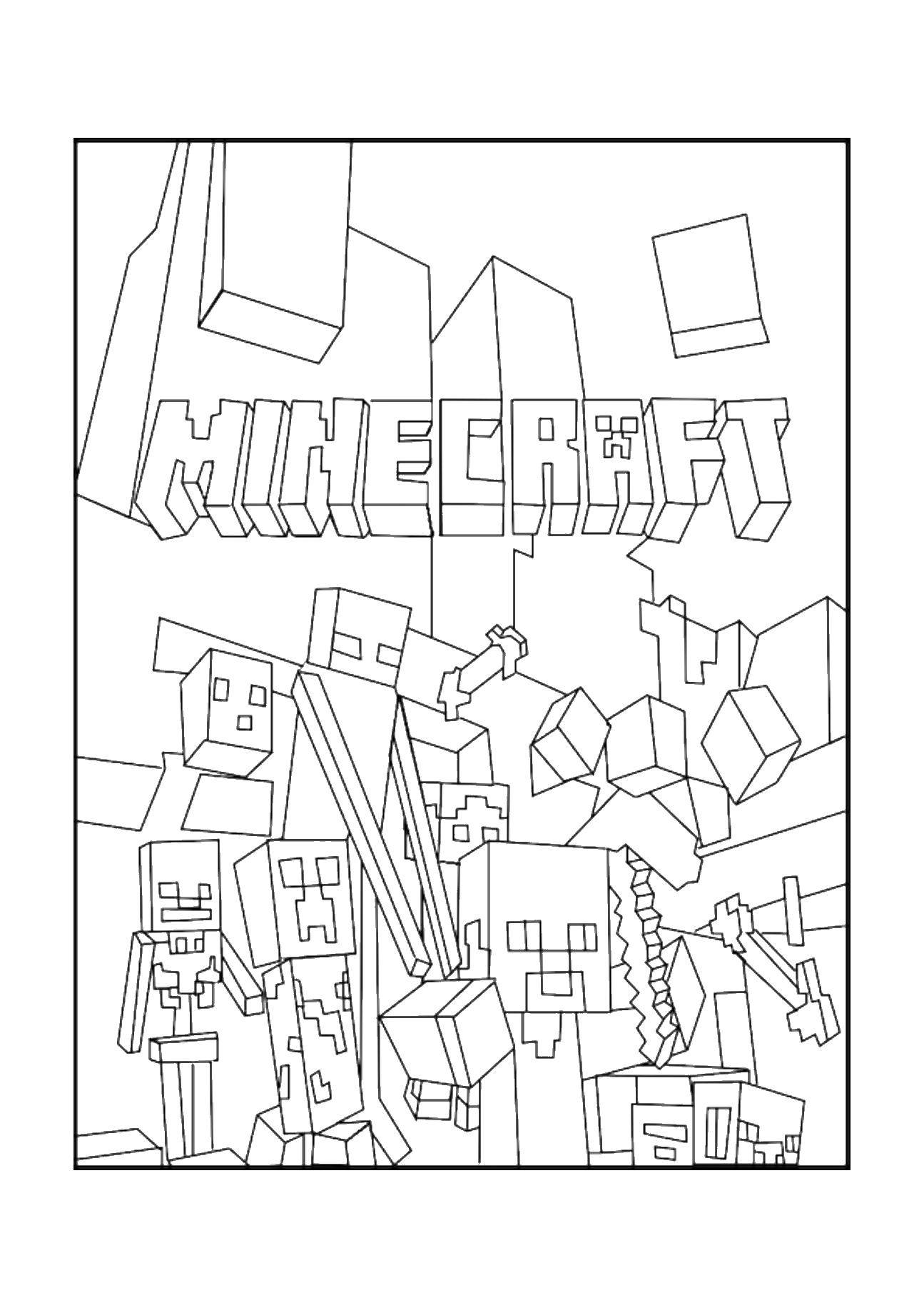 Coloring The world of minecraft.. Category minecraft. Tags:  Games, Minecraft.