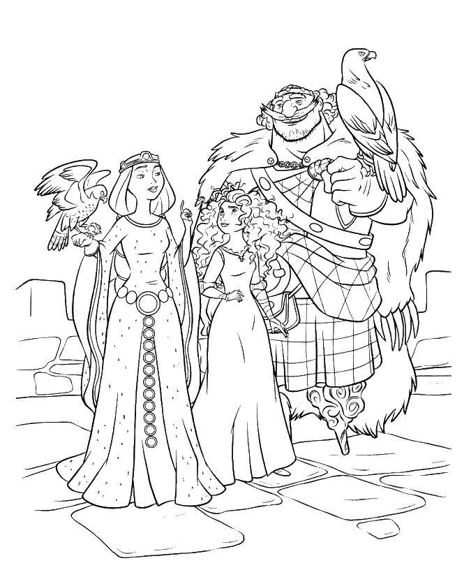 Coloring Family brave heart. Category brave heart. Tags:  Brave heart, tale, cartoons.