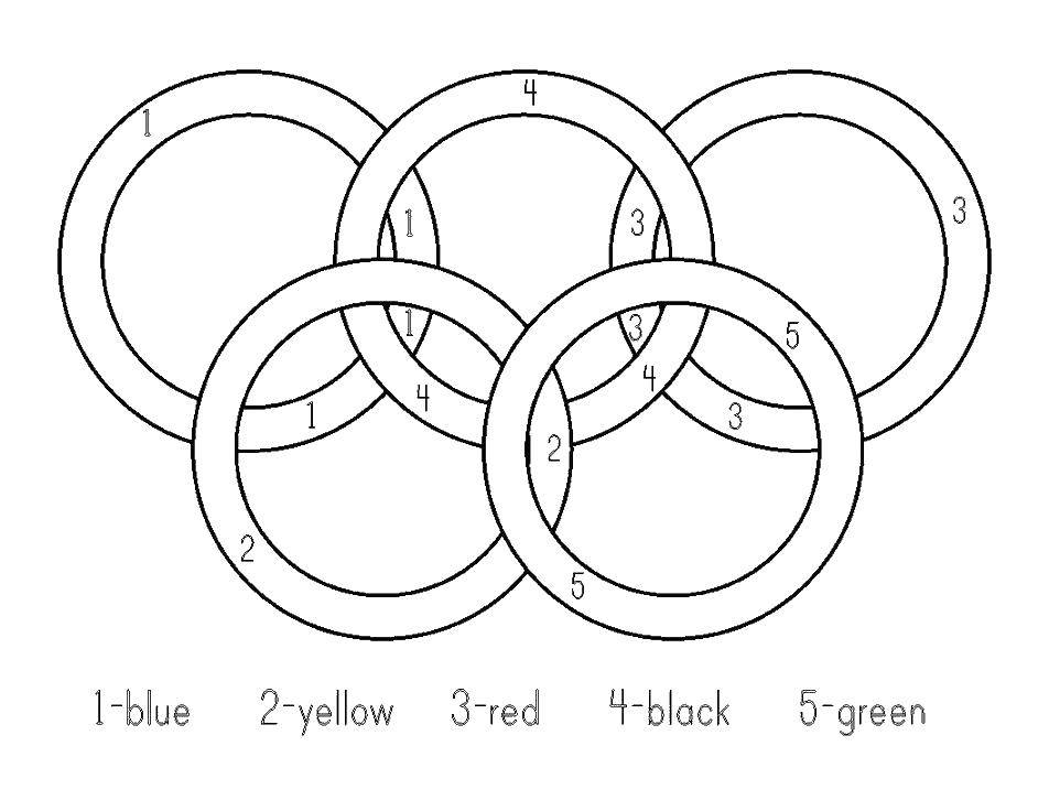Название: Раскраска Олимпийские кольца. Категория: кольцо. Теги: олимпийские игры.