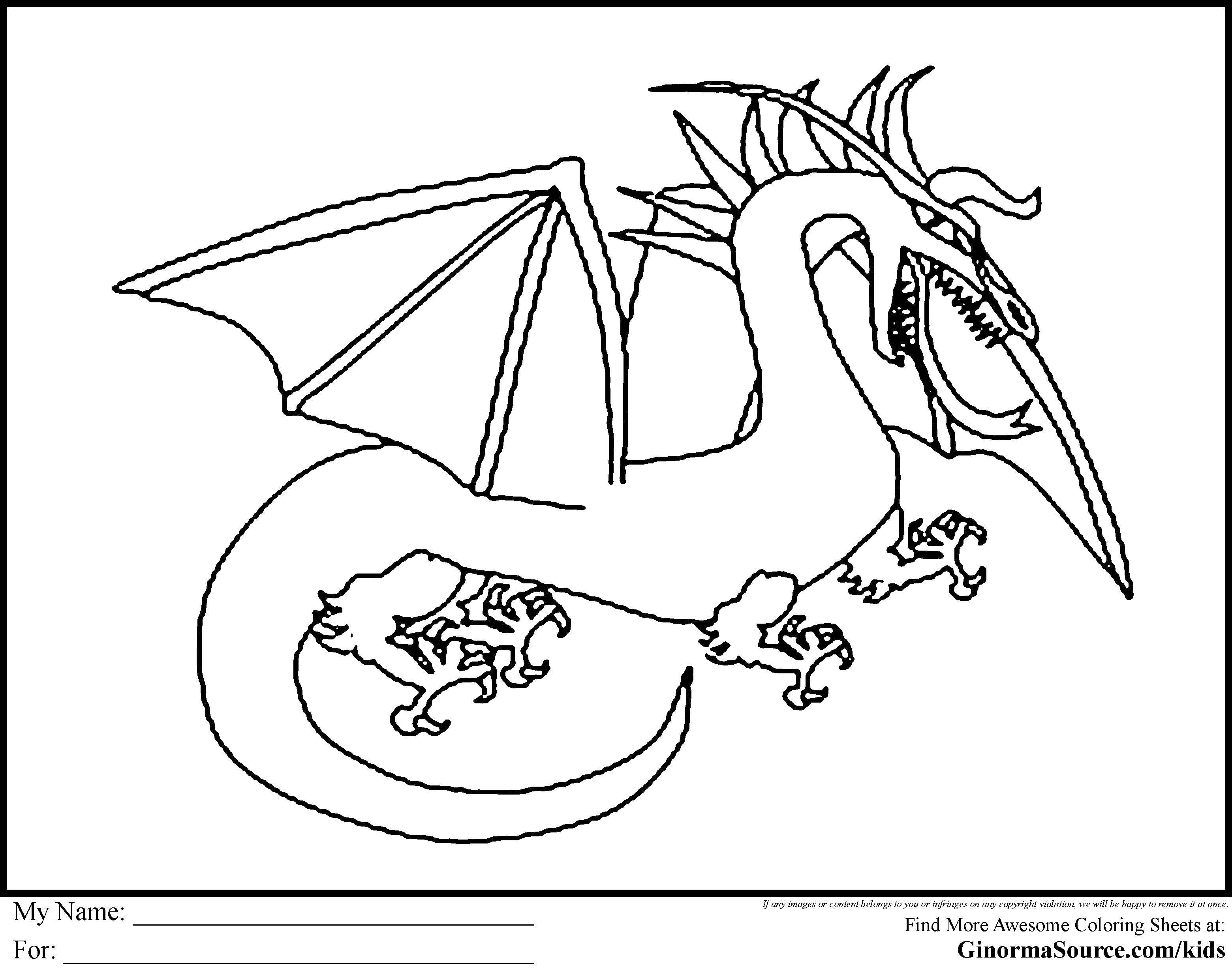 Coloring Flying dragon. Category Dragons. Tags:  dragons, dragon, wings.