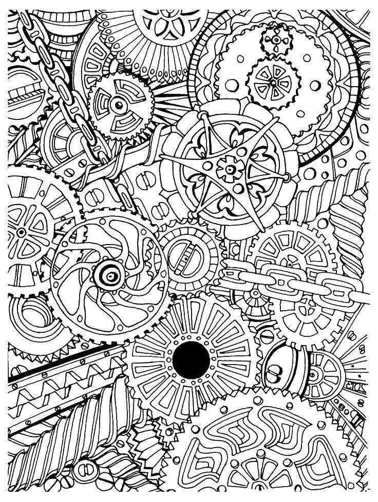 Coloring Gear. Category patterns. Tags:  patterns, gears.