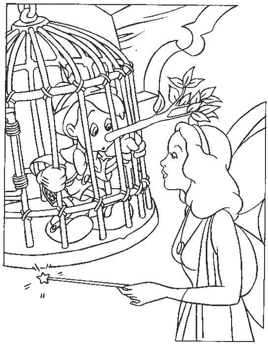 Coloring Magic fairy helps Pinocchio. Category Pinocchio. Tags:  Pinocchio, the magic fairy.