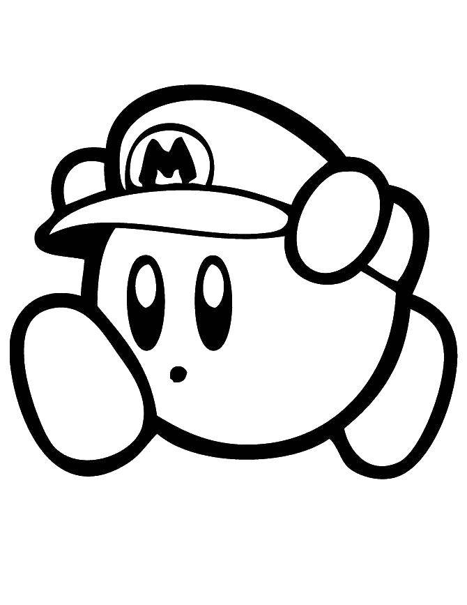 Coloring Kirby Mario. Category Kirby. Tags:  Games.