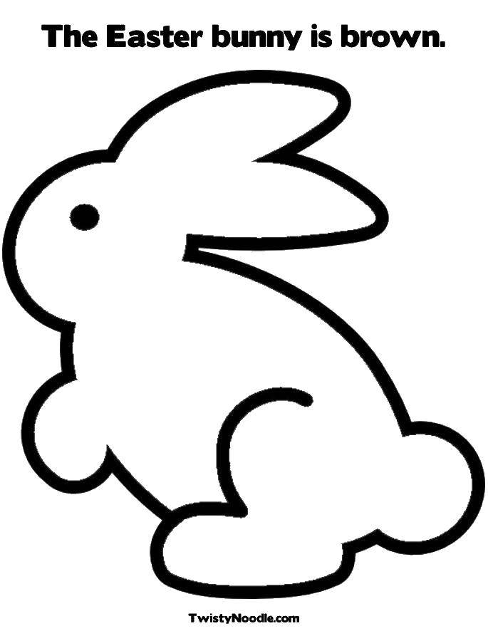 Название: Раскраска Пасхальный зайчик. Категория: кролик. Теги: кролик, зайчик, Пасха.