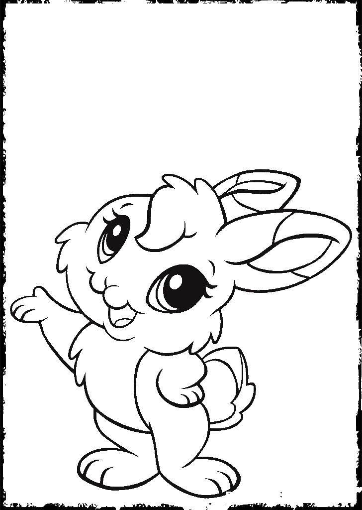 Coloring Smiling rabbit. Category the rabbit. Tags:  rabbit, Bunny, animals.