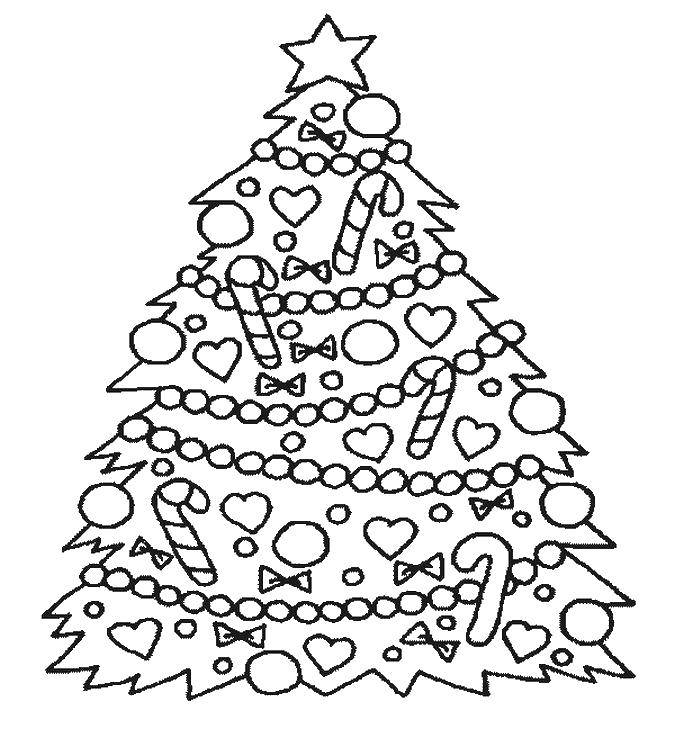 Coloring A Christmas tree. Category Christmas. Tags:  Christmas, tree, New year.