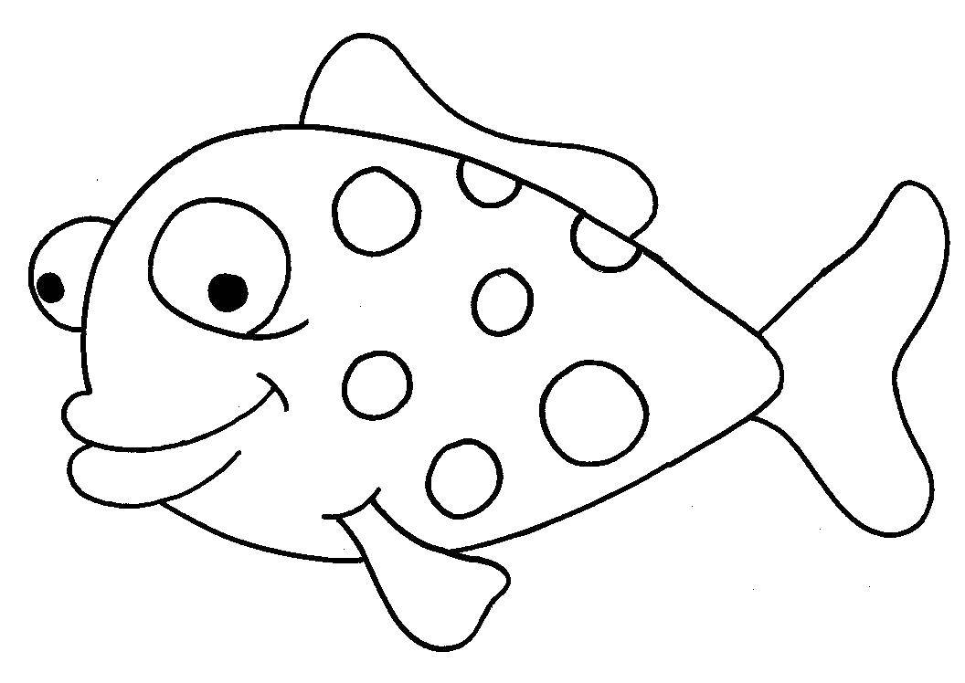 Название: Раскраска Рыба в крапинку. Категория: рыбы. Теги: Подводный мир, рыба.