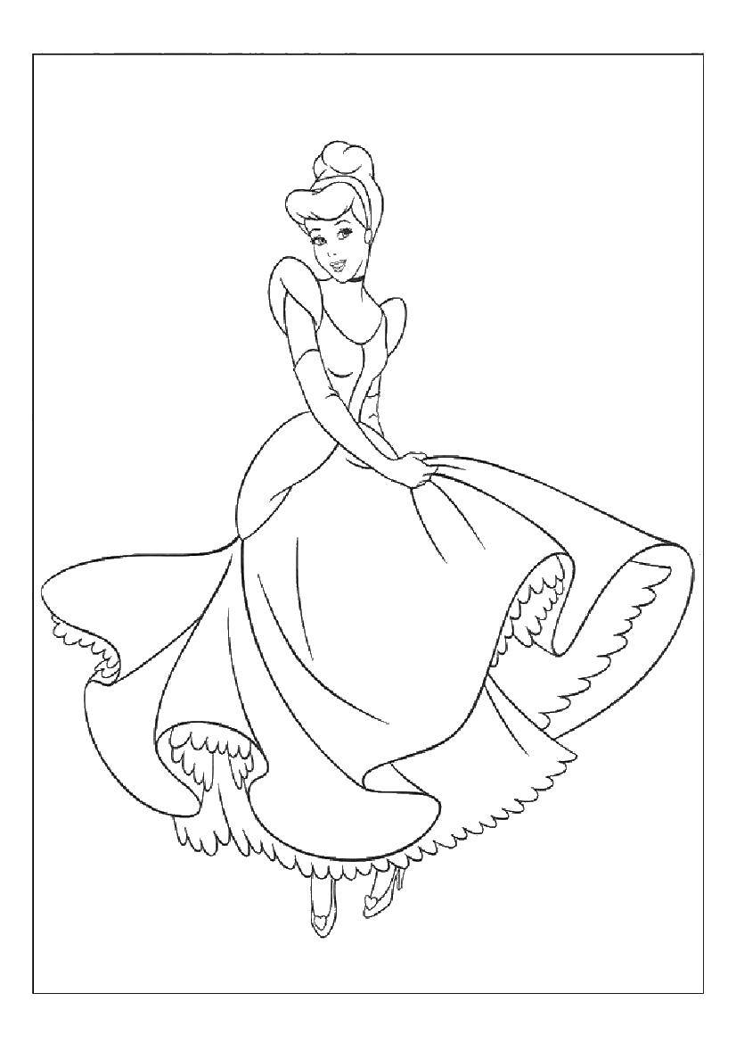 Coloring Cinderella from the disney cartoons. Category Disney cartoons. Tags:  Disney cartoons, Cinderella.