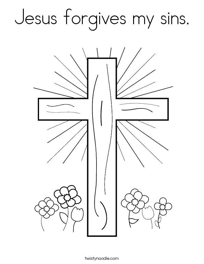 Coloring Jesus forgives sins. Category Religion. Tags:  Christianity, The Bible.