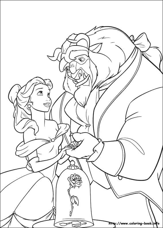 Coloring Belle in love. Category beauty and the beast. Tags:  Beauty and the Beast, Disney.