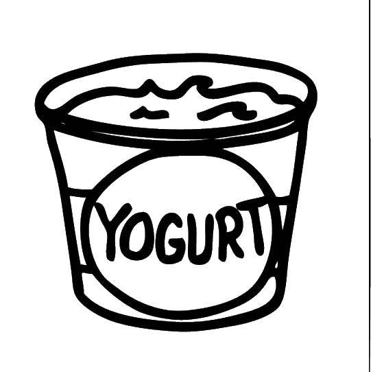 Название: Раскраска Коробочка йогурта. Категория: Йогурт. Теги: еда.