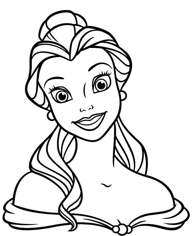 Coloring Wonderful Belle. Category Disney cartoons. Tags:  Beauty and the Beast, Disney.