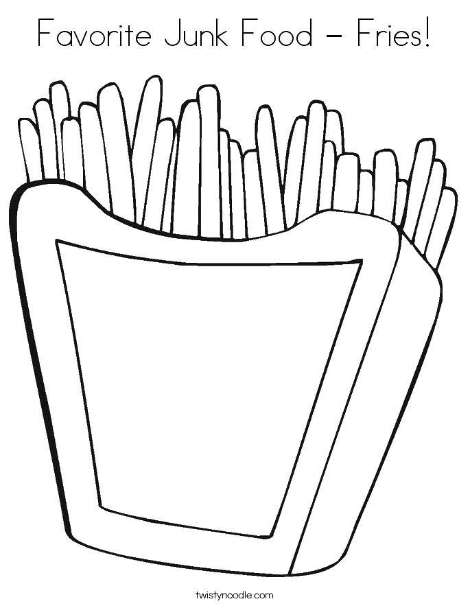 Coloring Free. Category The food. Tags:  fries, food.