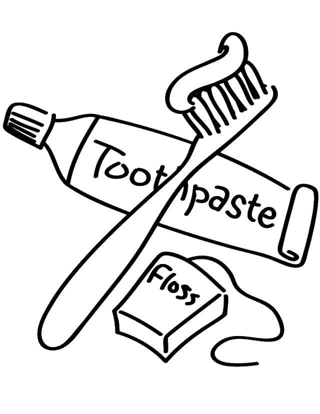 Coloring Toothpaste.. Category The care of teeth. Tags:  The care of teeth.