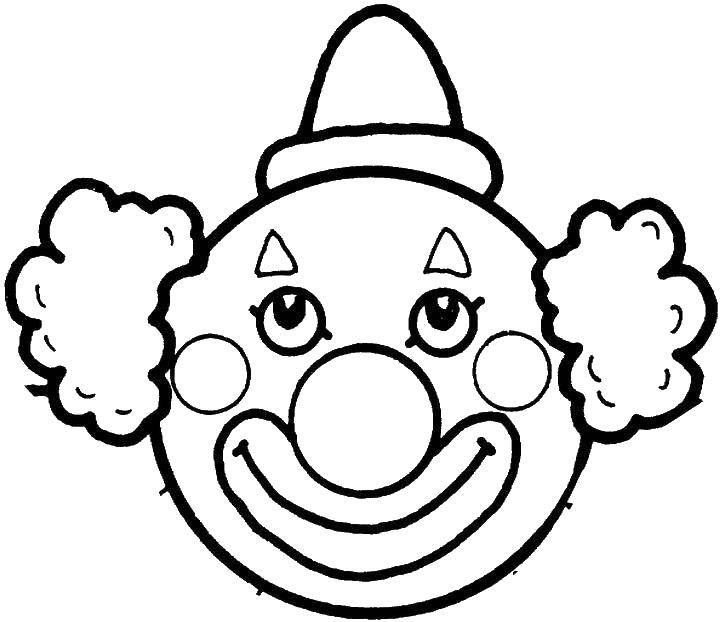 Coloring Smiling clown. Category Face. Tags:  clown, face.